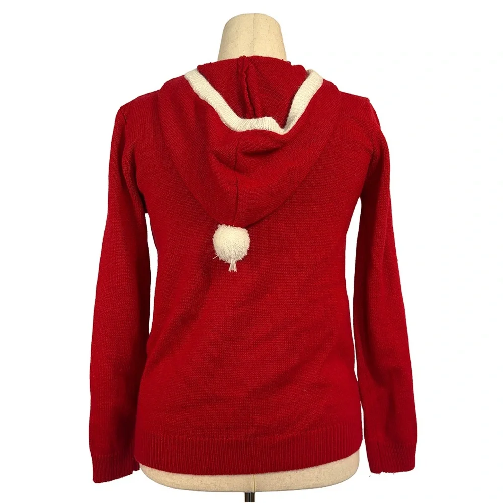 Rue21 Santa Claus Ugly Christmas Sweater Hoodie | Size Medium